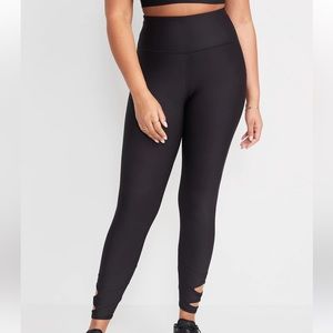 NWT High-Waisted PowerSoft 7/8-Length Side-Cutout Leggings